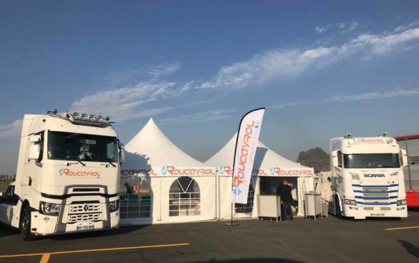 Stand Transports Roucayrol événement grand prix camions 2017